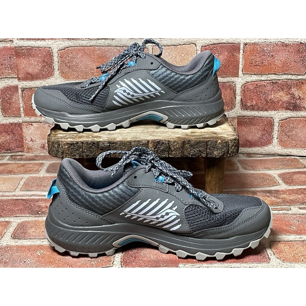 Saucony Trail Shoes Women 8W Gray Excursion TR 15 Running Sneakers Walk Hike